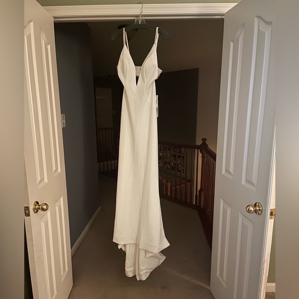White Jovani Prom Dress